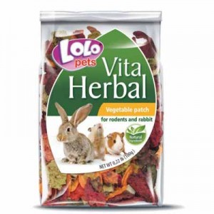 Lolopets vitaherbal snack de verduras para conejos y cobayas