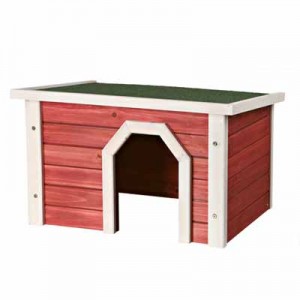 Trixie Casita de exterior Rojo-Blanco para conejos