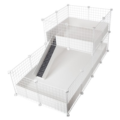 CagesCubes - Jaula CyC Deluxe 2X4 con Loft 2X2 para cobayas