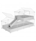 CagesCubes - Jaula CyC Deluxe 2X4 con Loft 2X2 para conejos