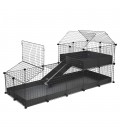 CagesCubes - Jaula CyC Deluxe 2X5 con Loft 2X2 para conejos