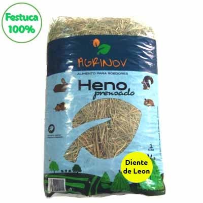 FESTUCA HENO 100 % CON DIENTE DE LEON PARA CONEJOS Y COBAYAS