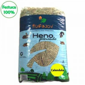 FESTUCA HENO 100 % con calendula PARA CONEJOS Y COBAYAS