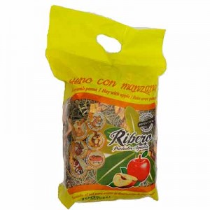 Ribero Heno de Festuca con Manzana para roedores 500 gr