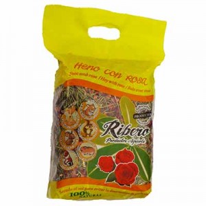 Ribero Heno de Festuca con Rosa para conejos y cobayas 500 grs
