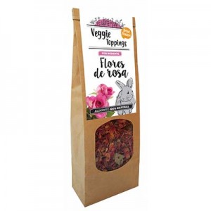 Veggie Toppings Flores de Rosa 45 gr para conejos y roedores