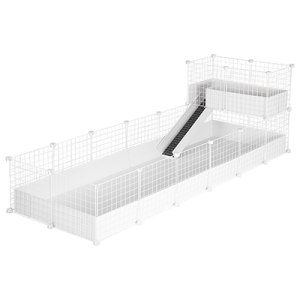 CagesCubes - Jaula CyC Deluxe 2X6 con Loft 2X1 para cobayas