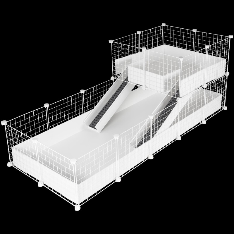 Jaula CyC Deluxe 2X6 con Loft 2X2 para cobayas