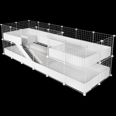 Jaula CyC Deluxe 2X6 con Loft 2X2 para cobayas