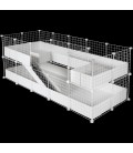 CagesCubes - Jaula CyC Deluxe PLUS 2X5 con Loft 2X2 + 2x1 para cobayas