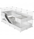 CagesCubes - Jaula CyC Deluxe PLUS 2X4 con Loft 2X1 + 2X1 para cobayas