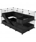 CagesCubes - Jaula CyC Deluxe PLUS 2X4 con Loft 2X1 + 2X1 para cobayas