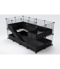 CagesCubes - Jaula CyC Deluxe PLUS 2X4 con Loft 2X1 + 2X1 para cobayas