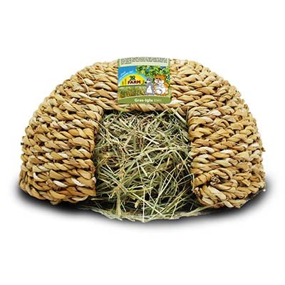 JR FARM Igloo comestible con heno para conejos y cobayas