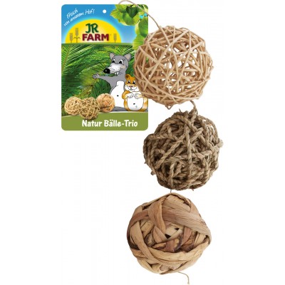 JR FARM Trío de bolas naturales para conejos y roedores
