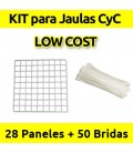 CagesCubes - KIT LOW COST blanco para Jaulas CyC (28 paneles-50 bridas)