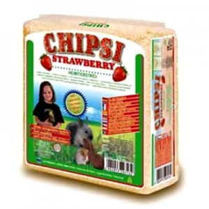 Viruta para hamsters y pequeños roedores CHIPSI (Aroma Fresa)