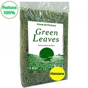 Green Leaves Heno de Festuca 100% con Manzana