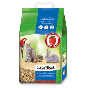 Lecho Universal en pellets para roedores CAT´S BEST 10 L (Aroma Fresa)