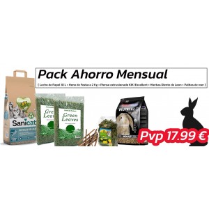 Pack Ahorro para Conejo - Con Pienso KIKI Extrsionado