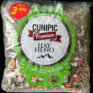 Cunipic Heno de Festuca con frutas y verduras
