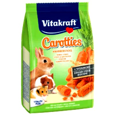 Vitakraft Carotties snack de zanahoria para conejos cobayas y hamsters