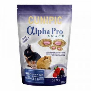 Cunipic Alpha Pro Snack de Bayas para conejos y roedores