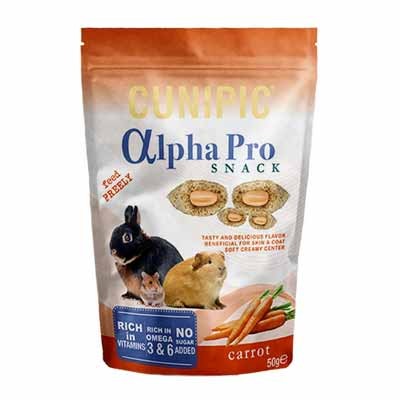 Cunipic Alpha Pro Snack de Zanahoria para conejos y roedores