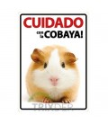 Cartel Cuidado con la Cobaya de roedorespark