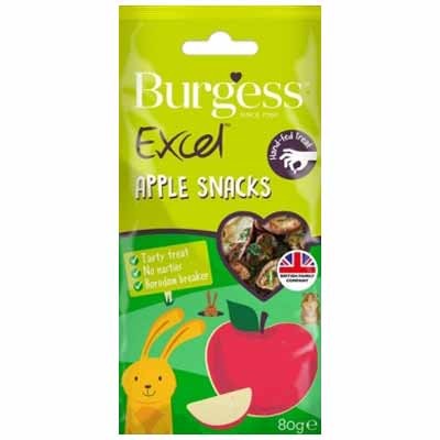 Burgess Excel snack trozos de manzana para conejos y cobayas