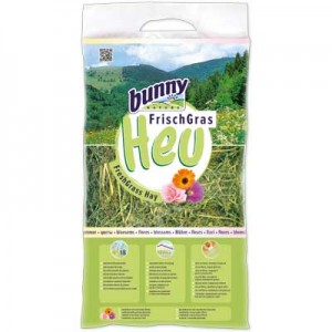 Bunny Nature Heno de hierba fresca con Flores